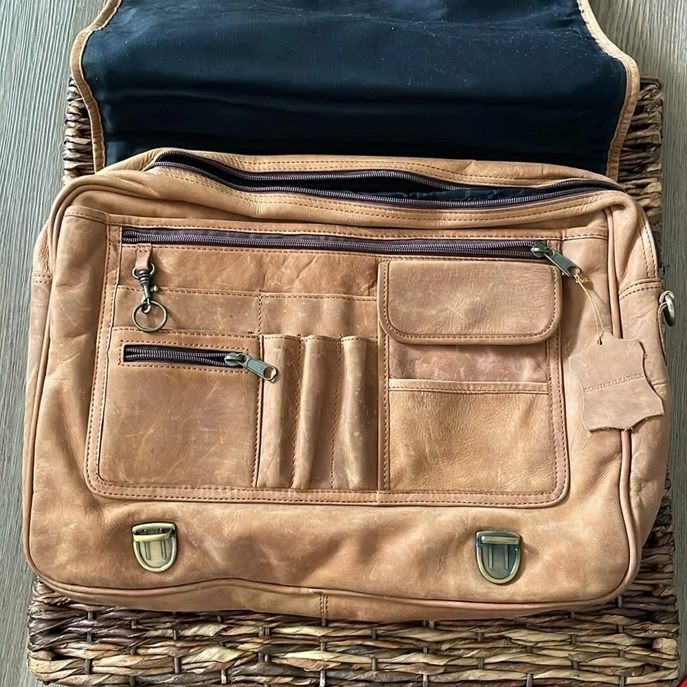 Genuine leather briefcase